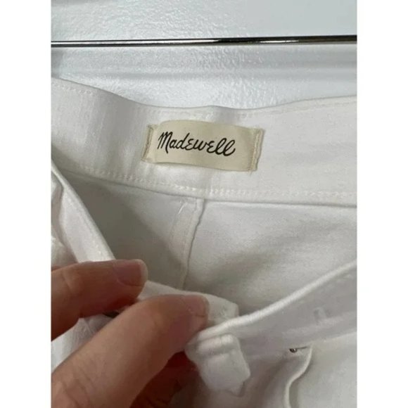 Madewell 10" High-Rise Skinny Jeans Stretch Women's Pure White Size: 27 NWT - Picture 5 of 7